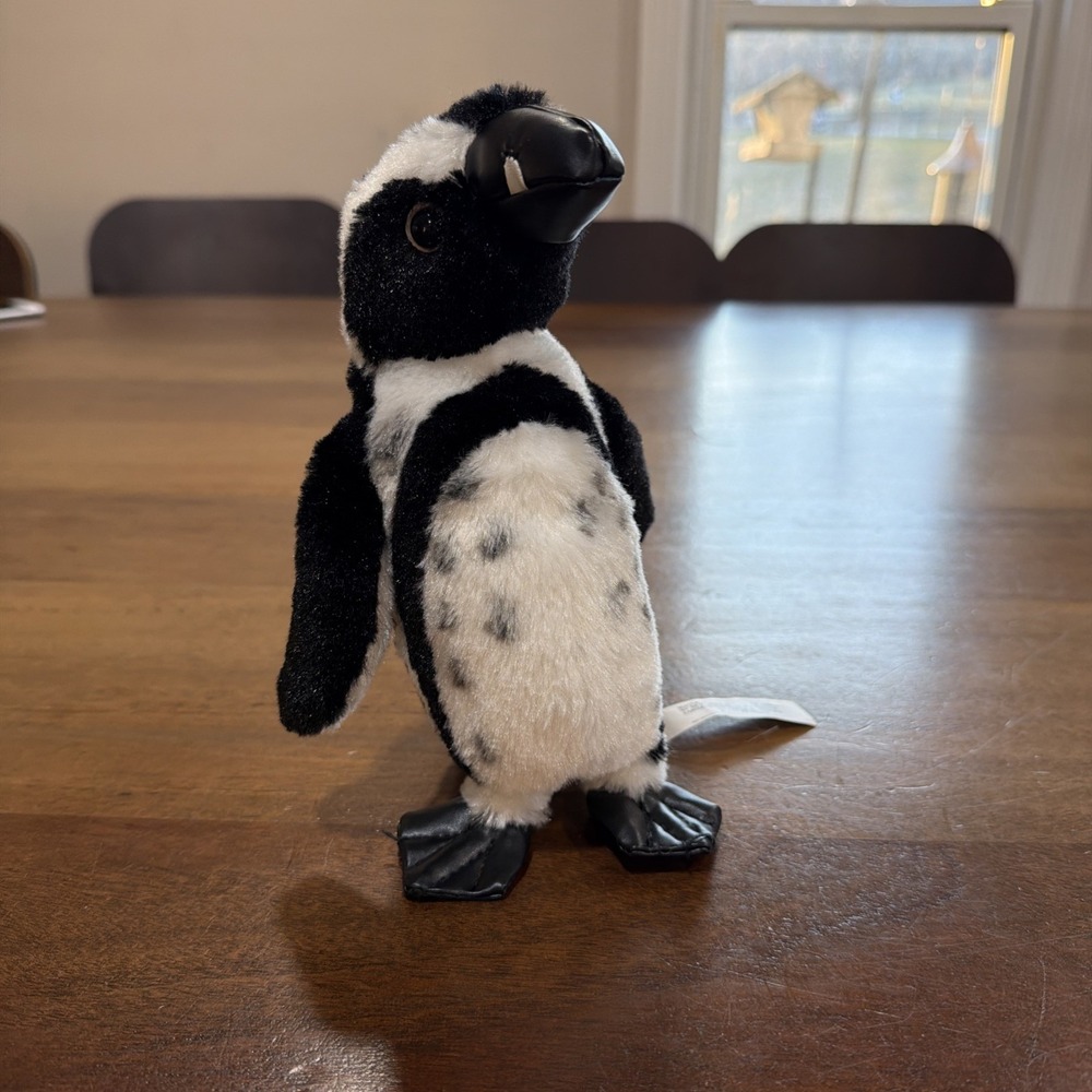 Adventure Planet African Penguin Plush 8.5" Black Footed Spotted Bird Zoo Toy